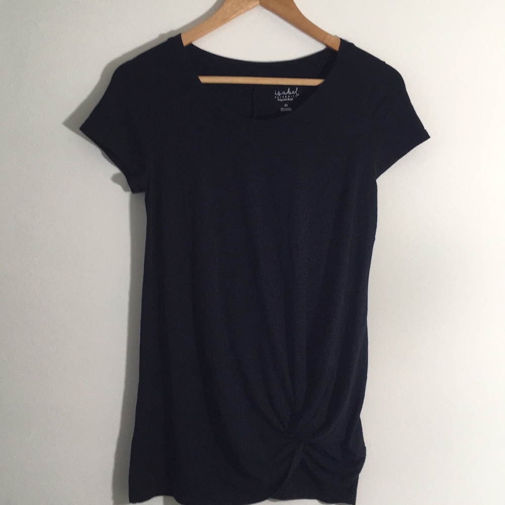 Isabel Maternity Knotted Short Sleeved Tunic Top - Picture 2 of 6